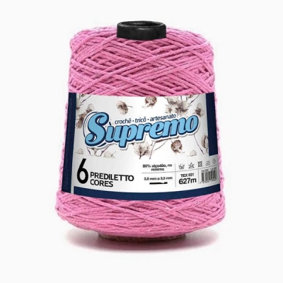 BARBANTE PREDILETTO Nº 6 600g - SUPREMO FIOS (40 ROSA)