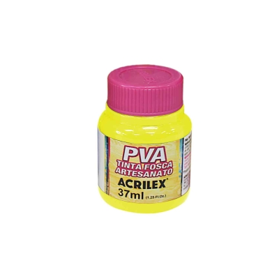  TINTA PVA ACRILEX 37ML (504 AMARELO LIMÃO)