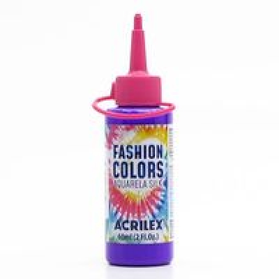 TINTA FASHION COLORS AQUARELA SILK 60ML - PERFEITA PARA TIE DYE (106 ROXO)