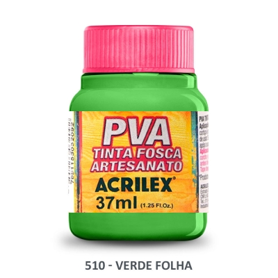 TINTA PVA ACRILEX 37ML (510 VERDE FOLHA)