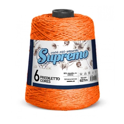 BARBANTE PREDILETTO Nº 6 600g - SUPREMO FIOS (612 LARANJA)