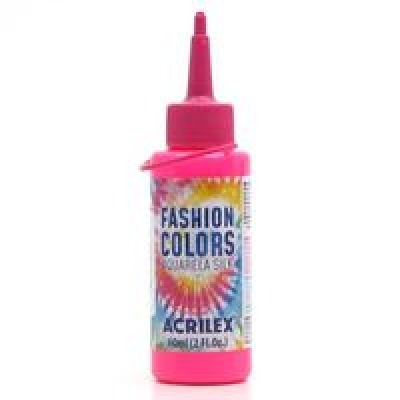 TINTA FASHION COLORS AQUARELA SILK 60ML - PERFEITA PARA TIE DYE (112 PINK)