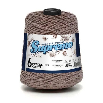 BARBANTE PREDILETTO Nº 6 600g - SUPREMO FIOS (109 MARRON CLARO)