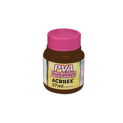 TINTA PVA ACRILEX 37ML (526 MARROM ESCURO)