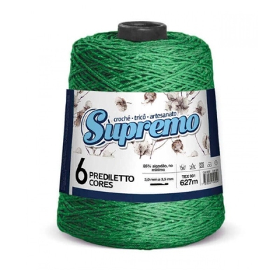 BARBANTE PREDILETTO Nº 6 600g - SUPREMO FIOS (42 VERDE BANDEIRA)