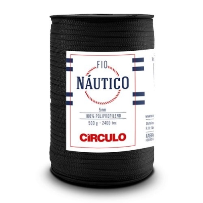 FIO NÁUTICO CÍRCULO 5MM 500G (8990 PRETO)