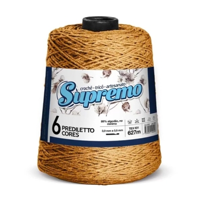 BARBANTE PREDILETTO Nº 6 600g - SUPREMO FIOS (46 AMARELO OURO)