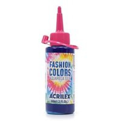 TINTA FASHION COLORS AQUARELA SILK 60ML - PERFEITA PARA TIE DYE (502 AZUL COBALTO)