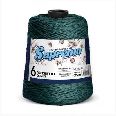 BARBANTE PREDILETTO Nº 6 600g - SUPREMO FIOS (07 VERDE SOLDADO)