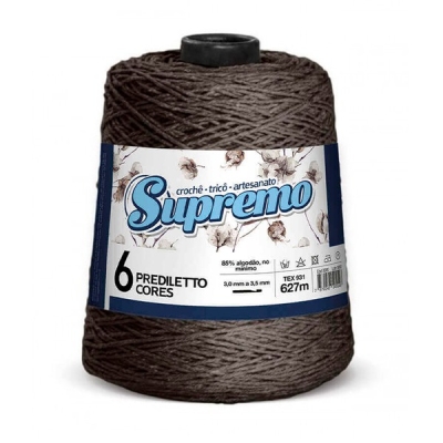 BARBANTE PREDILETTO Nº 6 600g - SUPREMO FIOS (08 MARRON)