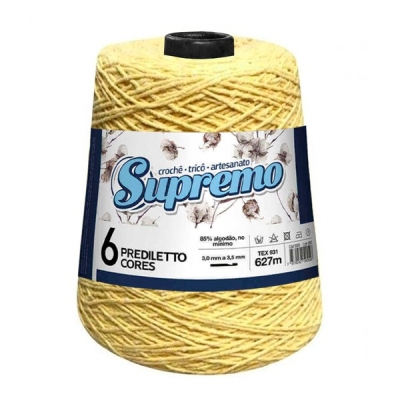 BARBANTE PREDILETTO Nº 6 600g - SUPREMO FIOS (21 AMARELO CANARIO)