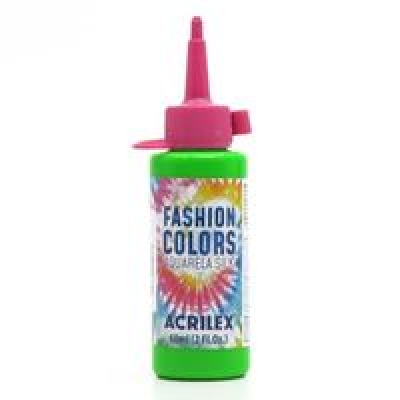 TINTA FASHION COLORS AQUARELA SILK 60ML - PERFEITA PARA TIE DYE (101 VERDE)