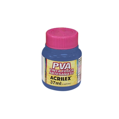 TINTA PVA ACRILEX 37ML (501 AZUL TURQUESA)