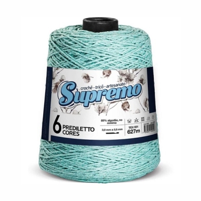 BARBANTE PREDILETTO Nº 6 600g - SUPREMO FIOS (19 VERDE AGUA)